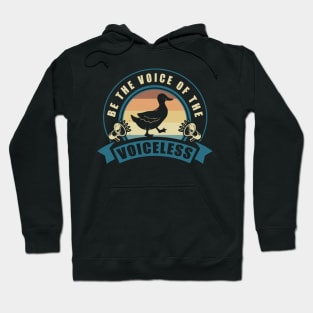 Vegan Gifts Be The Voice Of The Voiceless Vegan Design Hoodie